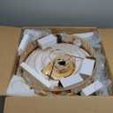 48 Inch Fandelier Ceiling Fan with Light, Chandelier Fan, Retractable Crystal Ceiling Fan Dimmable LED, 3 Color Temperatures, 6 Speeds, for Bedroom & Living Room (9052 Gold)