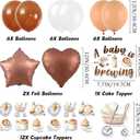 A Baby is Brewing Decorations Set - Coffee Theme Baby Shower Decoration with Banner Garland Cake Topper Balloons, A Baby is Brewing Gender Reveal Party Supplies for Boys Girls