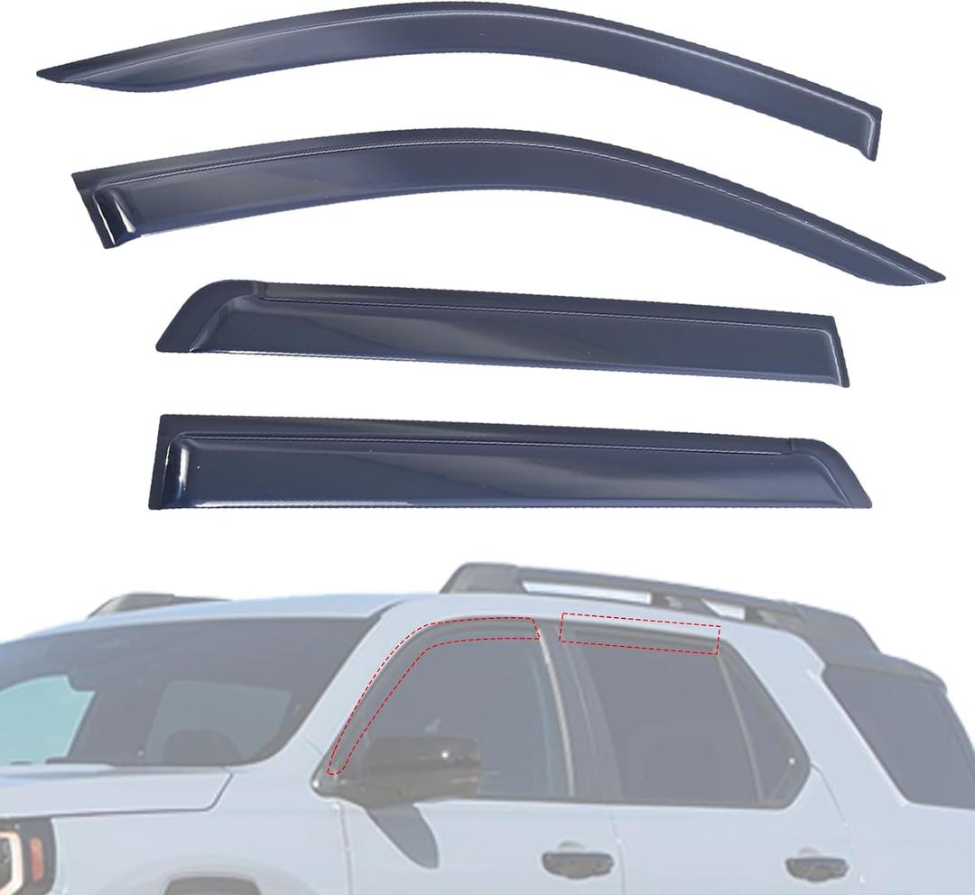 Rain Guards Window Visor Fit for Honda Passport 2026 Wind Deflectors Accessories Window Vent Visors Tape-on Outside Left & Right Side