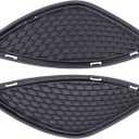 MOTOKU Pair Front Bumper Side Bezel Cover Grille for Mercedes-Benz W117 CLA CLASS CLA250 2014 2015 2016 Left Driver and Right Passenger Side Black Fog Light Mesh Grill Grid Panel Cover