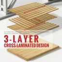 Bamboo Cutting Board for Kitchen - Wood Chopping & Charcuterie Board | Made with Moso Bamboo - Double Sided Butcher Block (13.2" x 9.8" / 33.5 x 25 cm)