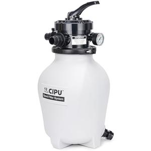 CIPU 12-inch Sand Filter System with 4-Way Valve Easy to Install for Above Ground Swimming Pools
