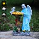 Voveexy Solar Garden Statue, Angel Outdoor Decor with Color Changing Light Garden Figurine Sunflower Outdoor Statue Waterproof Sculpture Lawn Ornament for Patio Backyard Christmas Birthday Present