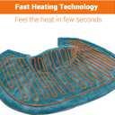 Weighted Heating Pad for Neck and Shoulders Pain Relief, 2lb Electric Heating Pad with Auto- Off - 20'' x 25'', Blue