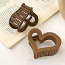 2 x Women's Acrylic Hair Claw Clips - Medium Matte Nonslip Hair Jaw Clips for Thin and Thick Hair, Valentines Day Accessories, Spring and Summer Hair Accessories, 4Pcs