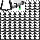 Marsui 200 Pcs Christmas Light Clips Small Outdoor Roof Gutters and Shingles Hooks 1 5/8 Inch Fascia Boards Hanger Plastic Holiday String Light Clips for Xmas Outside Decoration Fence Eave (Black)