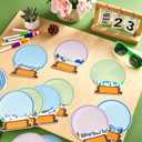 60pcs Winter Theme DIY Cutouts Snow Globe Bulletin Board Decoration Set Christmas Snow Globe Paper Cut-Outs Decor for Winter Holiday DIY Photo Craft Xmas Party School Classroom Wall Door Supplies