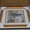 Yaetm 11x14 Gold Picture Frame with Decorative Inner Frame & Tempered Glass, Display 8x10 Photos with Mat on Wall - Portrait or Landscape - Ideal for Office & Home Dcor (Vintage Gold, Single)