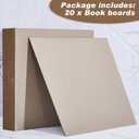 20 Pcs Book Board, Binders Board Chipboard Designer Bookboard Kraft Heavy Duty Chipboard Sheets Bookbinding Supplies for Book Binding Cover (Gray, 12 x 12 Inch 70PT)