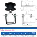 Nylon Sliding Cantilever Gate Rollers for 4" Square Post, 2” Chain Link Fence Gate Frame or Slide Gate