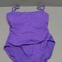 La Blanca Women's One Piece Swimsuit Island Goddess Shirred Side Women's Bathing Suit (12, Ultraviolet)