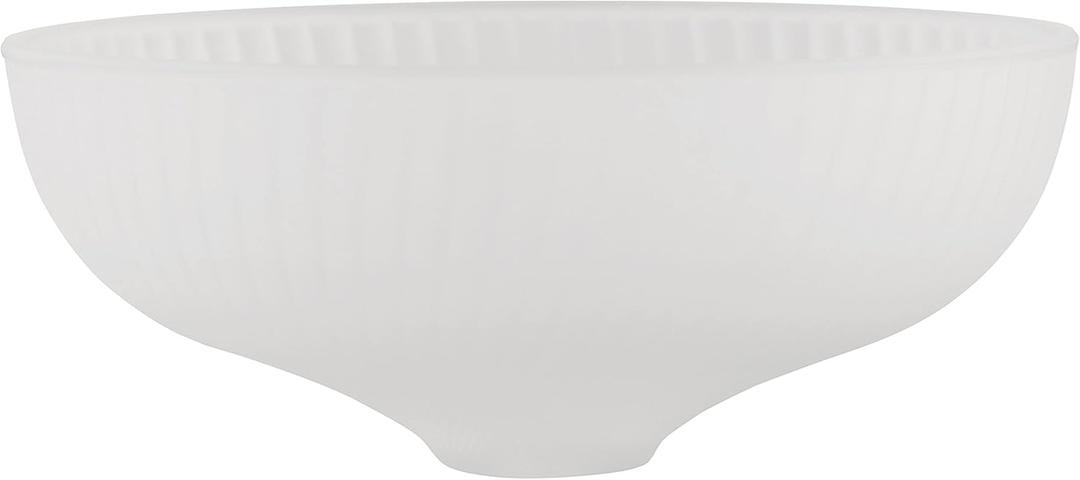 Aspen Creative 25020-64-1, Frosted Glass Bowl Shade for Hallways, Closets, Kitchen and Bathroom, Size: 8-1/2" D x 3-1/2" H
