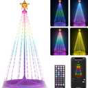 Lumary Christmas Cone Tree Lights 6.8FT 295 LED, Smart Color Changing Artificial Tree Light Sync Musical APP & Remote Control, Decor for Porch Garden Patio Indoor Outdoor New Year Christmas Decoration