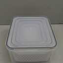 5 PCS Large Fruit Containers for Fridge - Leakproof Food Storage Containers with Removable Colander - Dishwasher & microwave safe Produce Containers Keep Fruits, Vegetables, Berry, Meat Fresh longer