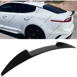 Rear Spoiler Compatible with 2018-2024 Kia Stinger, Trunk Exterior Duckbill High Kick Tail Deck Lid Wing Lip Splitter Fits for 2.0L, Premium, GT, GT-Line, GT1, GT2 (Gloss Black)
