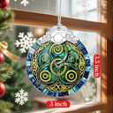3 x Celtic Triskelion Stained Glass Ornament  Christmas Ornament, Christmas Tree Ornament & Perfect Holiday Decor, Housewarming Gift, Irish Gift, Gifts for Women, Friends or Family