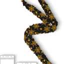 Lanyardio Stretchy Scrunchie Lanyard for ID Badges Keys, Cute Teacher Lanyard for Women with 2 Card Holders 19.6 Inch (Halloween Spider Web)