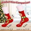 U-Goforst 3D Kids Christmas Socks Funny Crazy Holiday Hand Holding Socks Christmas Gifts Stocking Stuffers for Boys Girls (Red)