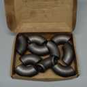 10 Pack 1" Carbon Steel 90° Butt Weld Elbow, Beveled Ends, Weldable Pipe Fitting, Sandblasted & Oiled Finish for Structural, Industrial, Fabrication Use
