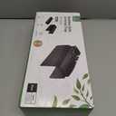 Joy&Grace Couch Cup Holder, 3-in-1 Magnetic Detachable Couch Arm Tray, Bamboo Sofa Armrest Table with Anti-Slip Pad, Sofa Armrest Tray Table (Black)