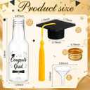 LemonRoad 50 Set Mini 2026 Graduation Liquor Bottles Graduation Party Favors with Tassel Grad Cap 1.8oz/50ml Congrats Grad Plastic Shot Bottles with Mini Felt Hat for College High School Party(Gold)