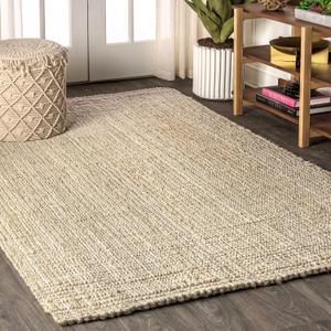 JONATHAN Y Hiro Hand Woven Chunky Jute Ivory Indoor Area Rug, 5x8, Bohemian, Transitional, Easy-Cleaning for Living Room, Bedroom, Kitchen, Pet Friendly, Non-Shedding (NFR103A-5)