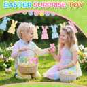 2 x Easter Basket Stuffers - 24Pack Easter Bunny Toys with Realistic Bunny Design for Easter Egg Fillers, Party Decorations & Kids Gifts