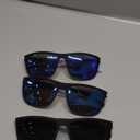 KALIYADI Polarized Sunglasses for Men, Lightweight Sun Glasses with UV Protection for Driving Fishing Golf ((3 Pack) Black/Ice Blue/Dark Blue)