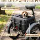 Bike Pet Bag for Tricycle, Foldable Rear Basket Bag with Mesh Ventilation & Secure Straps for E-Trike, Waterproof Polyester, Quick-Release Pannier, for Small Dogs & Cats up to 22 Lbs