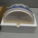 Bico Blue Talavera Ceramic Tortilla Warmer, 8.9 Inch Tortilla Holder with Lid for Taco Bread Pancake for Mexican Night and Party, Microwave and Dishwasher Safe