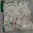 jinchan Floral Tie Up Valance Curtain Adjustable Linen Valance for Windows Farmhouse 45 Inch Botanical Colorful Flower Kitchen Window Treatment for Living Room RV Light Filtering 1 Panel Sage Green