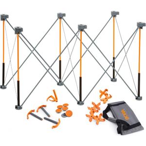 Bora Centipede Folding Work Table - Portable Workbench, 24 x 48 in Work Surface, 1500 lb Capacity, Perfect 30" Working Height, Complete Kit with Accessories, 6 X Cups, Non-slips, 3 Quick Clamps, 2 Cord Hooks, Carry Bag. CK625