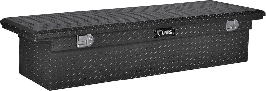 UWS EC10473 69-Inch Matte Black Heavy-Wall Aluminum Truck Tool Box with Low Profile, RigidCore Lid