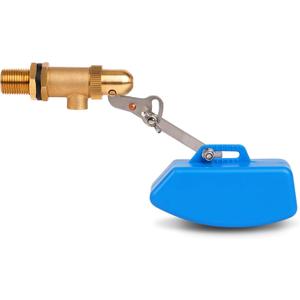 Brass Float Valve 1/2 Inch, Livestock Water Tank Float Valve Switch Brass Float Ball Valve Shut Off Pool Auto Fill Valve for Automatic Waterer