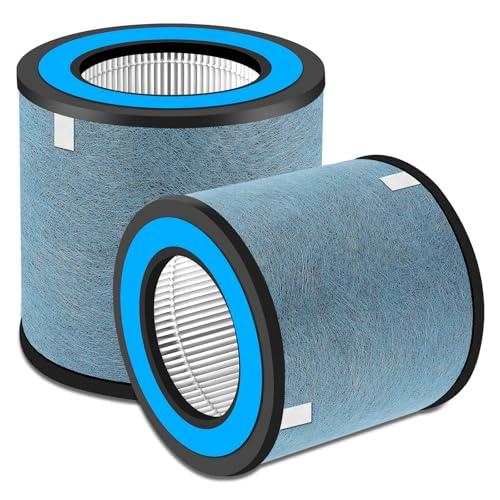 Doifyn HP152 Replacement Filter 2 Pack Compatible with Shark HP100 HP102,HP132,HP152, HP102PET & HC450, HC451, HC452, HC455 Air Pu-rif-ier,Compare Part # HE1FKPET, HE1FKBAS