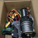 2000lb Winch for ATV, with Steel Cable,ATV Winch with Wired Manual Remote Control Switch,IP65 Waterproof,with Mounting Plate,with Roller Fairlead&Hook