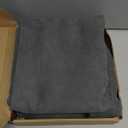 FUTEI Dark Grey Chenille Throw Pillow Covers 24x24 Inch Set of 2,Edges Double-Stitched European Cushion Cases,Modern Home Decor for Couch Living Room