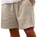 Mens Knee Length Pants Elastic Waist Drawstring Lounge Shorts Solid Loose Fit Sweatpants Comfy Shorts with Pocket S