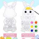 Nuberlic 2pcs Easter Bunny Large Face Cutout Photo Props Yard Signs Decorations DIY Easter Paint Craft for Kids Chick Easter Egg Hunt Yard Decorations Outdoor Picture Booth Props Spring Yard Sign Decor