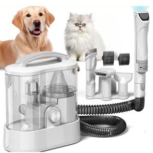 Dog Grooming Vacuum & Pet Grooming Vacuum, pet Grooming Vacuum for Dogs & Dog Grooming Clippers, 3.3L Dust Cup Dog Brush Vacuum with 6 Pet Grooming Tools for Shedding Pet Hair, Home Cleaning