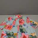 ZXZY Women Summer Hawaii Shirts Soft Cool Floral Tropic Print Short Sleeve Button Up Tops T-Shirt (Small)