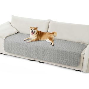 Bedsure 100% Waterproof Couch Cover for Dogs Washable - Non Slip Waterproof Dog Blanket for Couch Sofa, Lightweight Furniture Protector Durable for Pet Cat Puppy with Non-Slip Bottom, Grey, 30x85IN