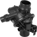 X AUTOHAUX 11537580627 Car Engine Coolant Thermostat for BMW 535i (F10) 3.0L 6 Cyl (24 Valve) 2011-2016