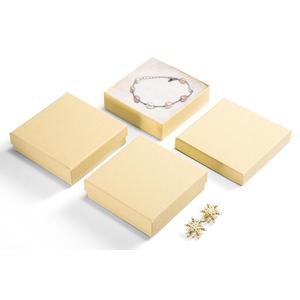 MESHA Jewelry Boxes Bulk 96PC, Matte Cardboard Gift Boxes, Cotton Filled Box with Lids, Brown 3.5x3.5x1 Inch, Bulk Square Small Kraft Gift Boxes