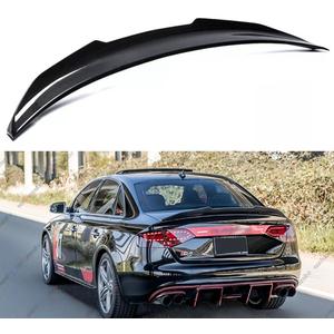 Rear Spoiler Compatible with 2008-2012 Audi A4, PSM Style High Kick Fit for B8, Exterior Duckbill Spoiler Trunk Tail Deck Lid Wing Lip (Carbon Fiber Pattern)