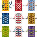 BQTQ 40 Pairs Colored Shoe laces Flat Shoelaces Multipack Shoestrings for Sneakers Skates Sport Shoes Boots (40 Colors) (63 inches)