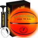 Glow in The Dark Basketball for Kids Age 8-15 - Light Up Toy Basketball - Size 7, 29.5", LED Light - Night Outdoor Cool Game Gear for Active Teens, Birthday Gift Ideal for Boys Sports Fans