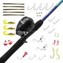 Shakespeare Catch More Fish Spincast Reel and Fishing Rod Combo with Kit