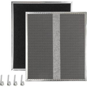Upgrade HPF30 Charcoal Range Hood NonDucted Filter (with Clips), for Broan Nutone S97020466 Series Range Hood 14.6” x 12.8” x 0.14” Traps Odors Grease Filters Type XC  2 Pack