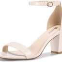 IDIFU Women's 3 Inch Heel Sandals for Women (7, Beige)